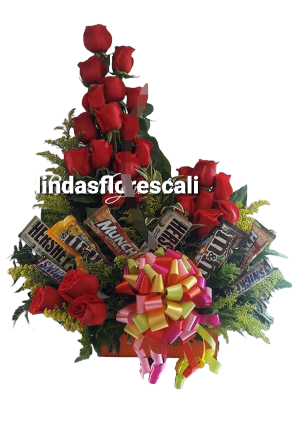 Rosas y Chocolates para Cumpleaños