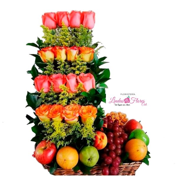 Ramo De Rosas y Frutas Cali